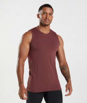 Gymshark 315 Seamless Muskelshirt Herren Rosa Braun | UYW-024869