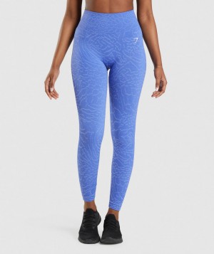 Gymshark Adapt Animal Seamless Leggings Damen Blau | NWH-692547