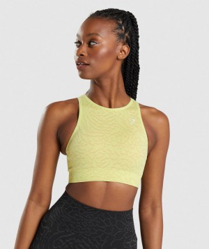 Gymshark Adapt Animal Seamless Sport BH Damen Gelb | KCN-914052