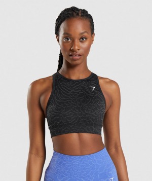 Gymshark Adapt Animal Seamless Sport BH Damen Schwarz | TJD-985214