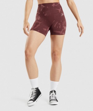 Gymshark Adapt Camo Seamless Kurze Hose Damen Rosa Braun | WPH-695043