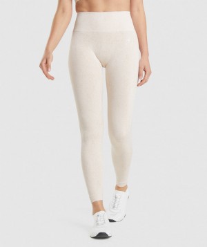 Gymshark Adapt Fleck Seamless Leggings Damen Weiß | USN-490367
