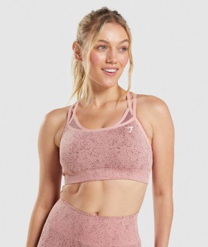 Gymshark Adapt Fleck Seamless Sport BH Damen Rosa | OFX-103584