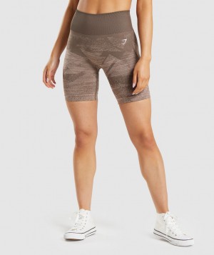 Gymshark Adapt Ombre Seamless Kurze Hose Damen Braun | HLW-689470