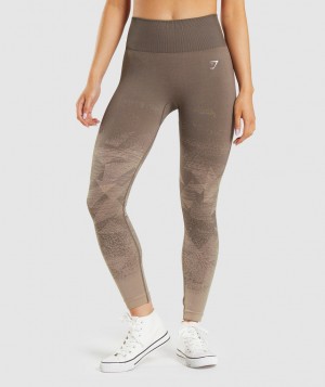 Gymshark Adapt Ombre Seamless Leggings Damen Braun | FGB-096387