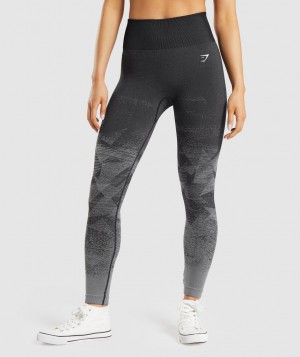 Gymshark Adapt Ombre Seamless Leggings Damen Schwarz | QHP-379218