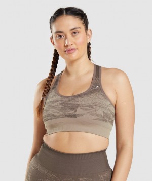 Gymshark Adapt Ombre Seamless Sport BH Damen Braun | ATG-536219