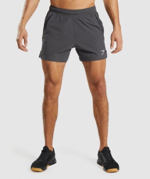 Gymshark Apex 5" Perform Kurze Hose Herren Schwarz Grau | CEV-312849