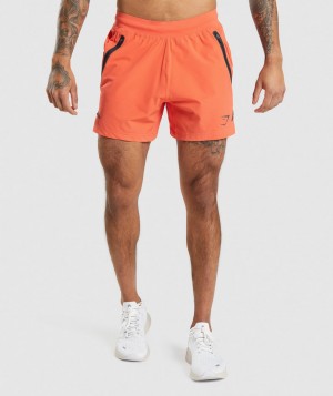 Gymshark Apex 5" Perform Kurze Hose Herren Orange | CIB-189350
