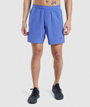 Gymshark Apex 8" Function Kurze Hose Herren Blau | ESH-418672
