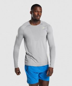 Gymshark Apex Langarm Shirts Herren Grau | OUP-837129