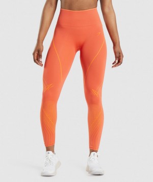 Gymshark Apex Seamless High Rise Leggings Damen Orange Aprikose Orange | NSD-489036