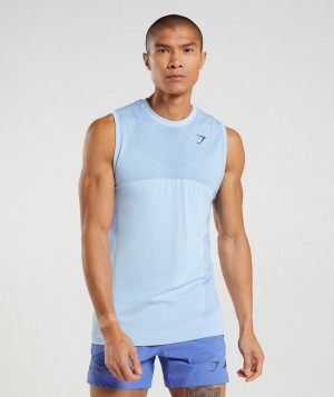 Gymshark Apex Seamless Muskelshirt Herren Beige Blau Blau | GZK-150942