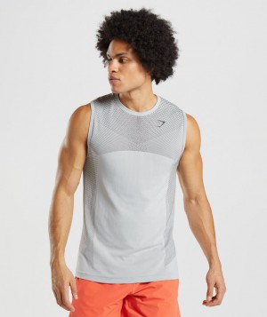 Gymshark Apex Seamless Muskelshirt Herren Hellgrau Schwarz Grau | OJH-506421