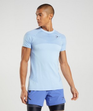 Gymshark Apex Seamless T-Shirt Herren Beige Blau Blau | HVC-470391