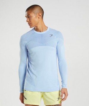Gymshark Apex Seamless T-Shirt Herren Beige Blau Blau | JXV-618743