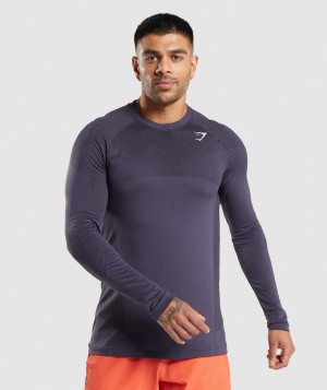 Gymshark Apex Seamless T-Shirt Herren Lila Schwarz | BZE-416095