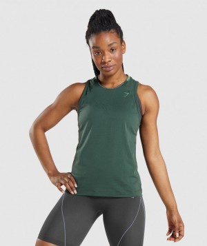 Gymshark Apex Seamless Weste Damen Schwarz Grün Grün | TXF-074152