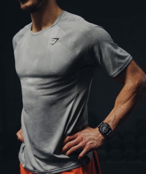 Gymshark Apex T-Shirt Herren Grau Hellgrau | XYQ-692470