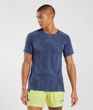 Gymshark Apex T-Shirt Herren Schwarz Grau Blau | FTJ-462139