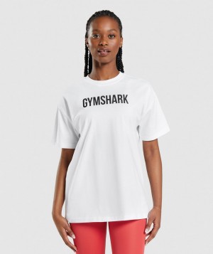 Gymshark Apollo Oversized T-Shirt Damen Weiß | DMO-685349
