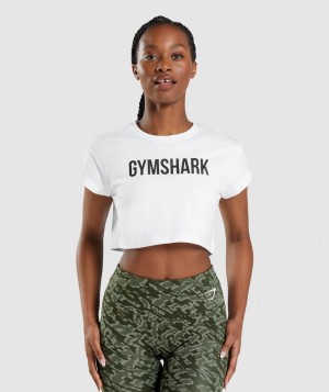 Gymshark Apollo Top Kurz Geschnittene Oberteile Damen Weiß | CUN-246508