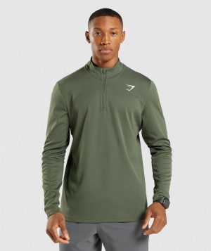 Gymshark Arrival 1/4 Zip Pullover Herren Olivgrün | CUS-124963