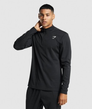 Gymshark Arrival 1/4 Zip Pullover Herren Schwarz | HZQ-732549