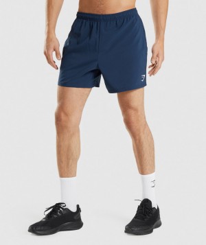 Gymshark Arrival 5" Kurze Hose Herren Navy | BVC-157839