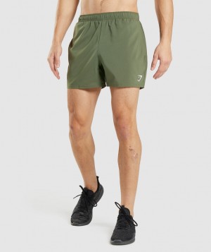 Gymshark Arrival 5" Kurze Hose Herren Olivgrün | LSK-238416