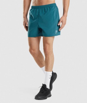 Gymshark Arrival 5" Kurze Hose Herren Türkis | QVS-815396