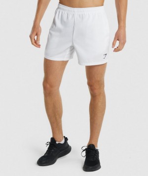 Gymshark Arrival 5" Kurze Hose Herren Weiß | BJH-094382