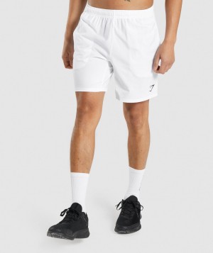 Gymshark Arrival 7" Kurze Hose Herren Weiß | BWQ-231458