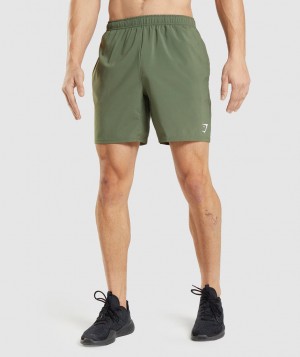 Gymshark Arrival Kurze Hose Herren Olivgrün | QXF-851063