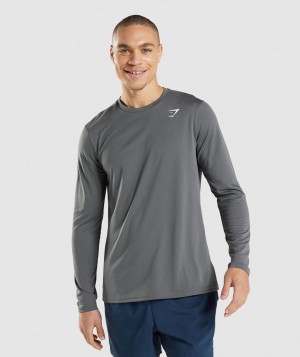 Gymshark Arrival Langarm Shirts Herren Grau | OVR-450976