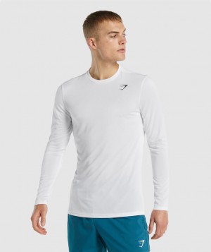 Gymshark Arrival Langarm Shirts Herren Weiß | ILJ-891035