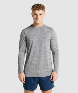 Gymshark Arrival Marl Langarm Shirts Herren Grau | SIH-612854