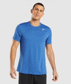 Gymshark Arrival Marl T-Shirt Herren Blau Blau | FBA-597630