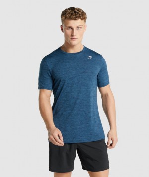 Gymshark Arrival Marl T-Shirt Herren Navy | ZDL-746328