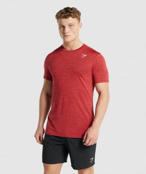 Gymshark Arrival Marl T-Shirt Herren Rot | XBV-139078