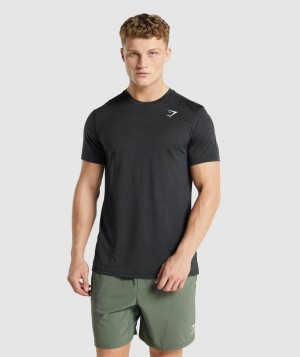Gymshark Arrival Marl T-Shirt Herren Schwarz | CLX-807419