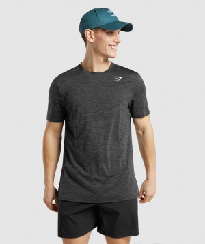 Gymshark Arrival Marl T-Shirt Herren Schwarz | XCF-098123