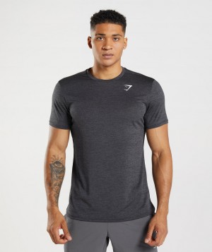 Gymshark Arrival Marl T-Shirt Herren Schwarz Schwarz Grau | LFR-408316