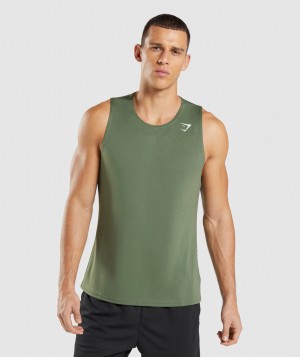 Gymshark Arrival Muskelshirt Herren Olivgrün | ZTN-604128