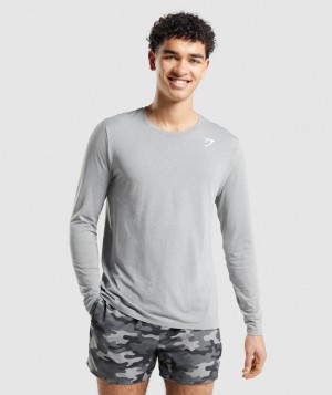 Gymshark Arrival Seamless Langarm Shirts Herren Grau | FEM-732149