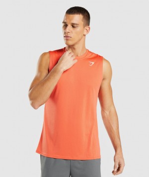 Gymshark Arrival Sleeveless Muskelshirt Herren Orange | LBW-136509