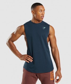 Gymshark Bold Arm Muskelshirt Herren Navy | UNI-419078