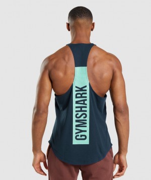 Gymshark Bold Stringer Herren Navy | GOU-768953