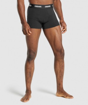 Gymshark Boxers 2pk Unterwäsche Herren Schwarz | WXB-728413