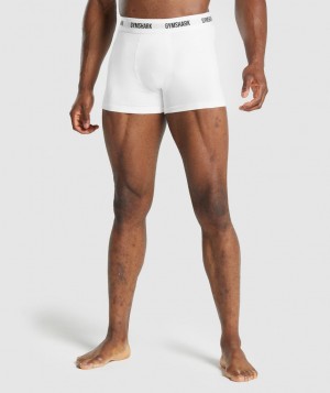 Gymshark Boxers 2pk Unterwäsche Herren Weiß | LDO-690387